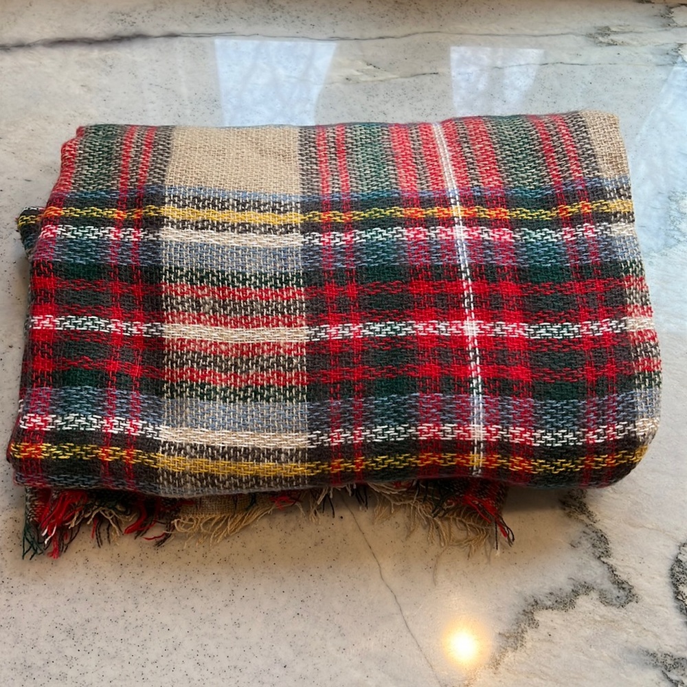 NWT Plaid Blanket Scarf